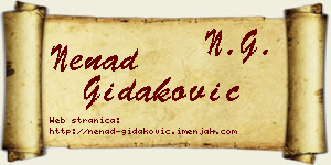 Nenad Gidaković vizit kartica